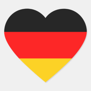 German Flag Heart Sticker
