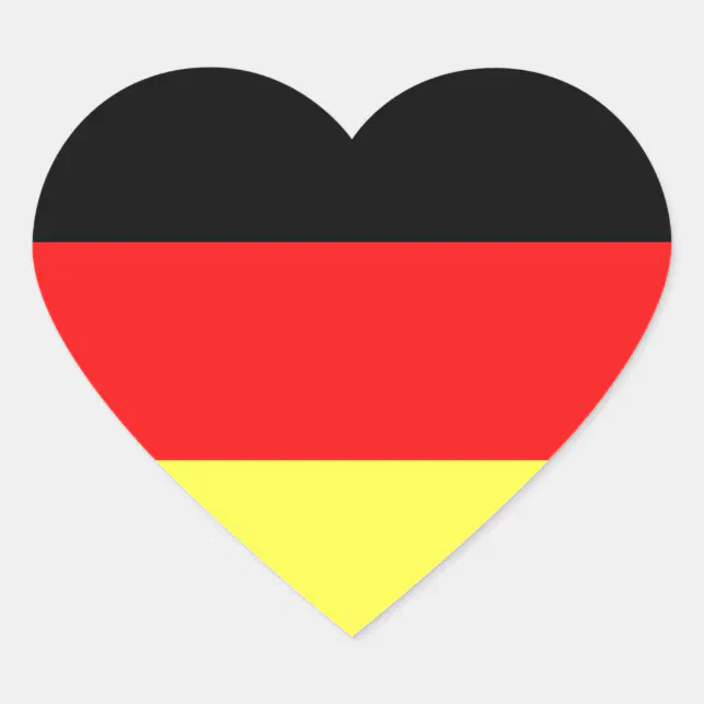 German Flag Heart Sticker Zazzle German Flag Heart Sticker Zazzle