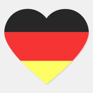 German Flag Heart Sticker