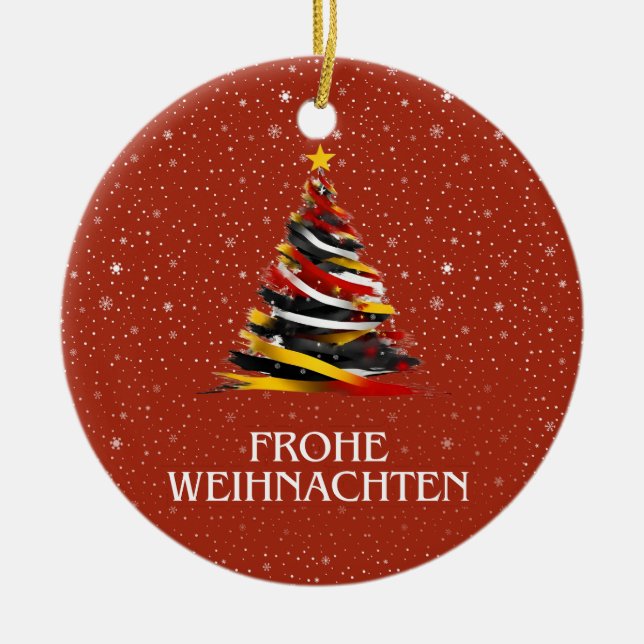 GERMAN FLAG INSPIRED CERAMIC ORNAMENT (Front)