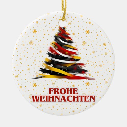 GERMAN FLAG INSPIRED CERAMIC ORNAMENT