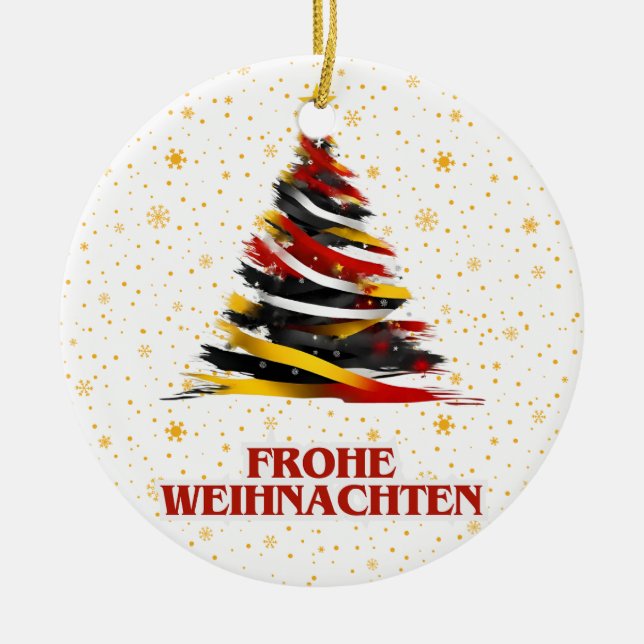 GERMAN FLAG INSPIRED CERAMIC ORNAMENT (Front)