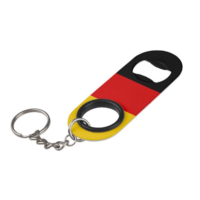 German flag keychain bottle opener (Front Angled)