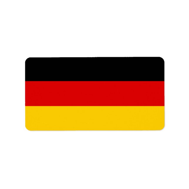 German flag label (Front)
