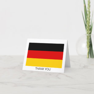 German Flag Letterpress Thank You Card