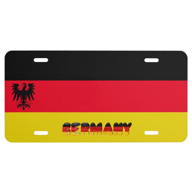 German flag license plate (Front)