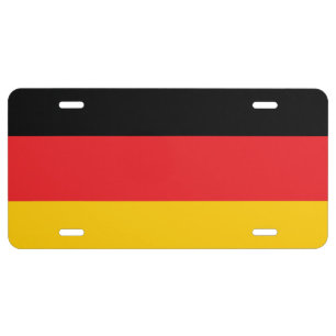 German flag license plate