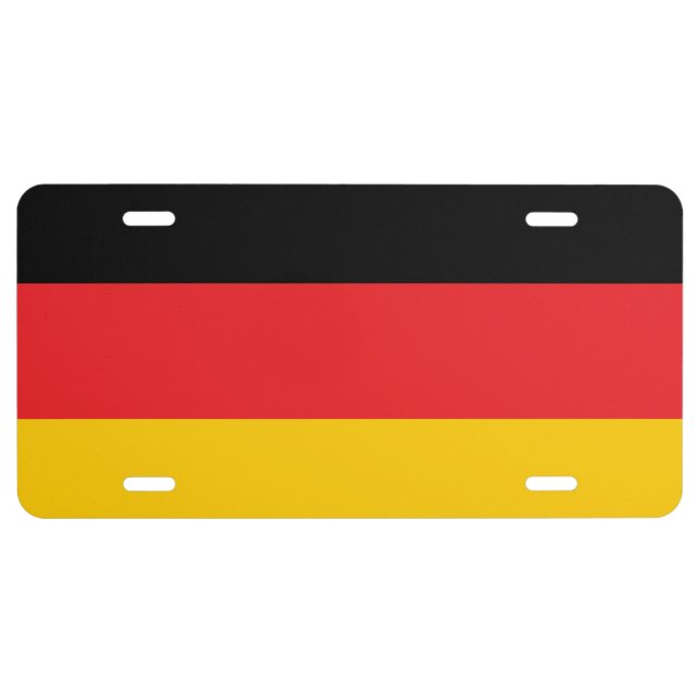 German flag license plate (Front)