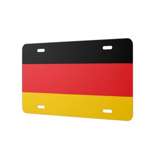 German flag license plate Zazzle