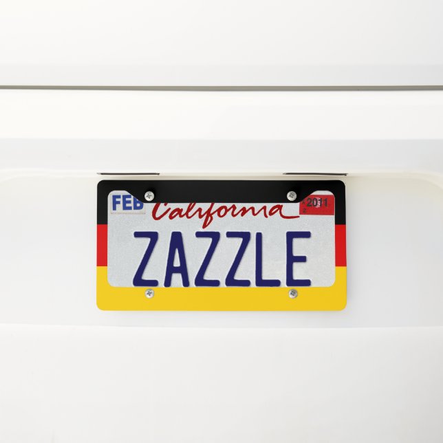 German flag license plate frame (On Car)
