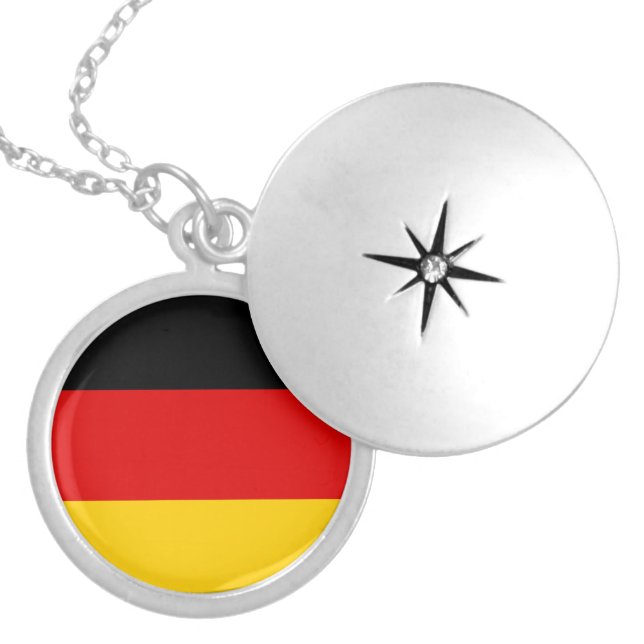 German flag locket necklace (Front)