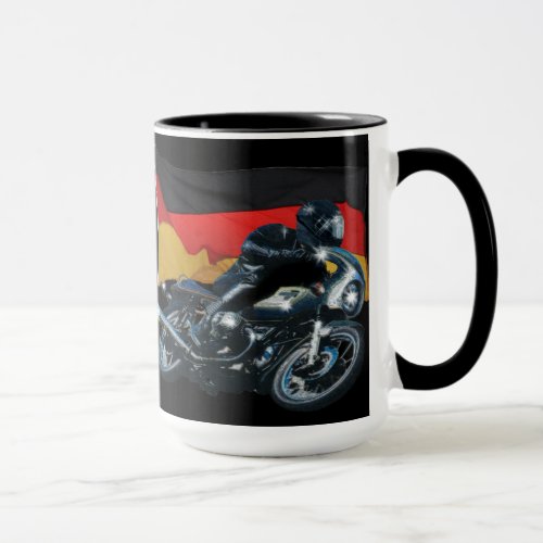 German Flag  Motorbike Rider Mug