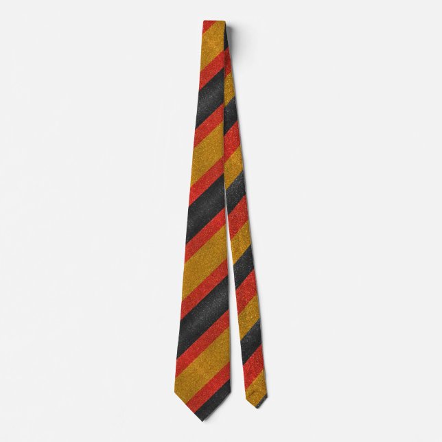 German Flag of Germany Berlin Glitter Professional Neck Tie (Front)