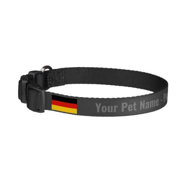 German flag of Germany custom dog name Pet Collar (Left)