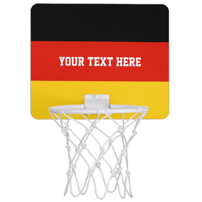 German flag of Germany custom Mini Basketball Hoop (Front)