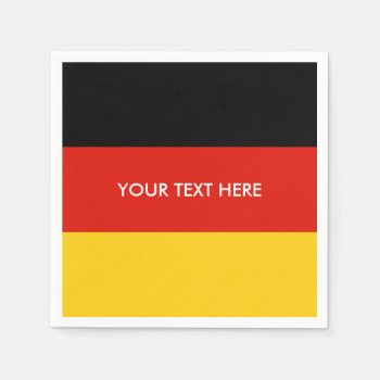 German Flag Of Germany Custom Party Napkins by iprint at Zazzle