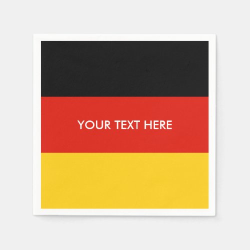 German flag of Germany custom party napkins