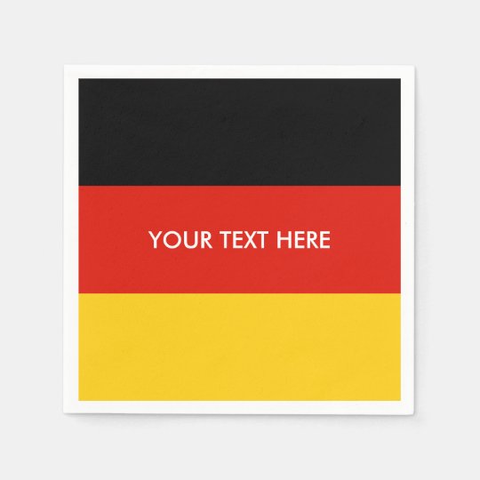 German flag of Germany custom party napkins