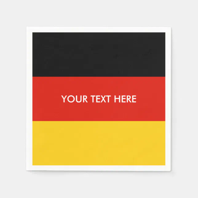 German flag of Germany custom party napkins Zazzle