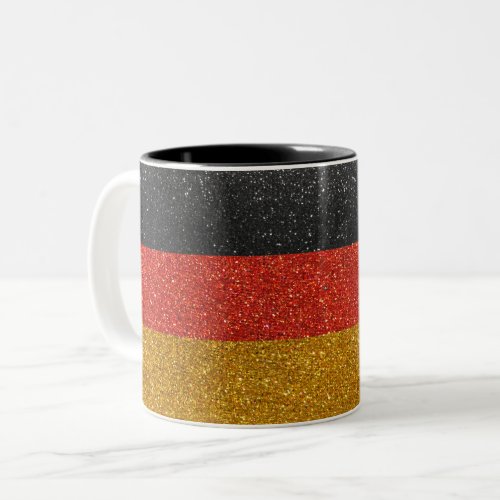 German Flag of Germany Glitter Home Office Coffee Two_Tone Coffee Mug