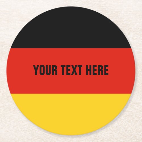 German flag of Germany paper drink coasters