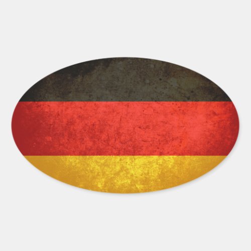 German Flag Oval Sticker