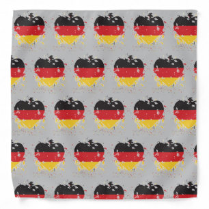 German Flag Paint Splatter Bandana