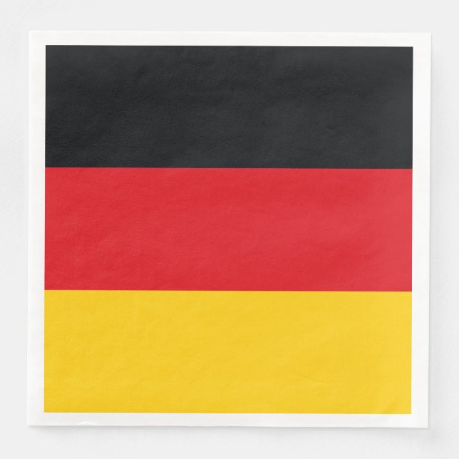 German Flag Paper Dinner Napkins (Front)