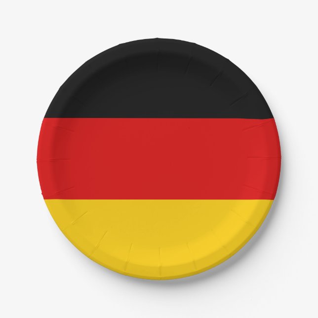 German Flag Paper Plates (Front)