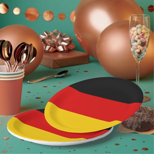 German flag paper plates (Multi)