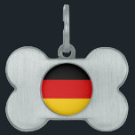 German flag pet name tag<br><div class="desc">German flag black red gold</div>