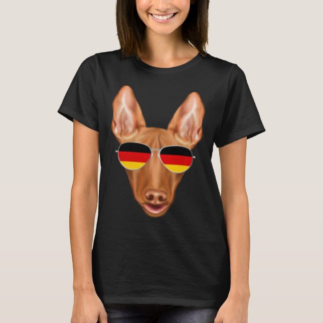 German Flag Pharaoh Hound Dog Germany Pocket T-Shirt (Front)