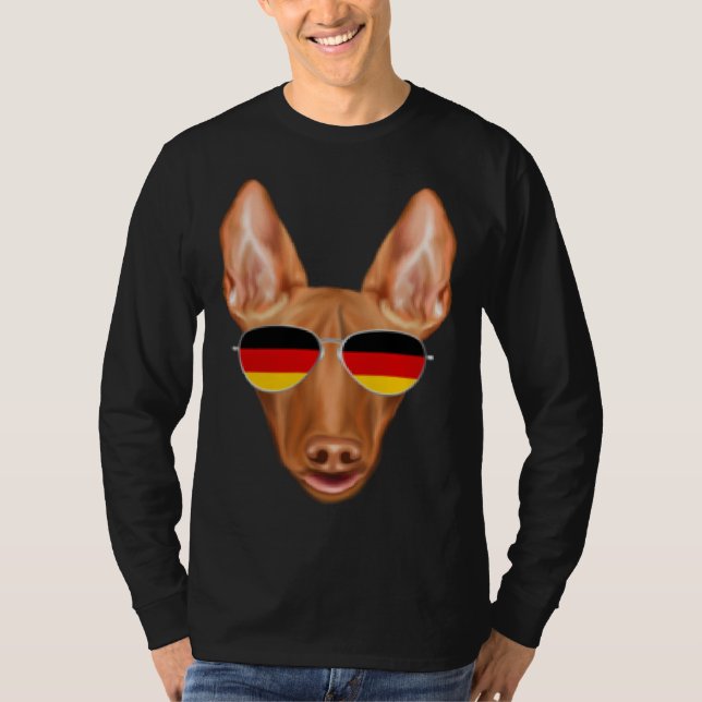 German Flag Pharaoh Hound Dog Germany Pocket T-Shirt (Front)