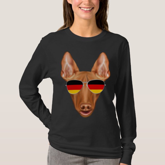 German Flag Pharaoh Hound Dog Germany Pocket T-Shirt (Front)