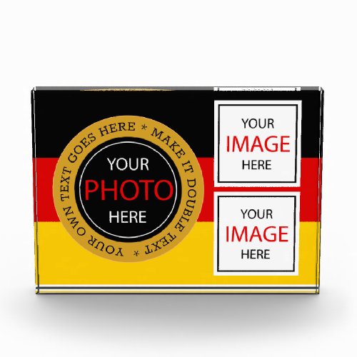 German Flag Photo Block  Germany glass frames