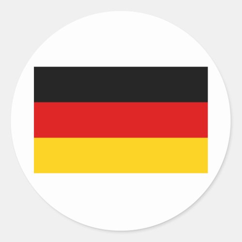 German Flag Products Classic Round Sticker