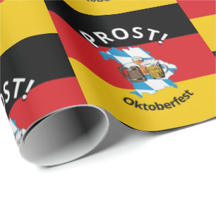 German Flag Prost OKTOBERFEST Wrapping Paper