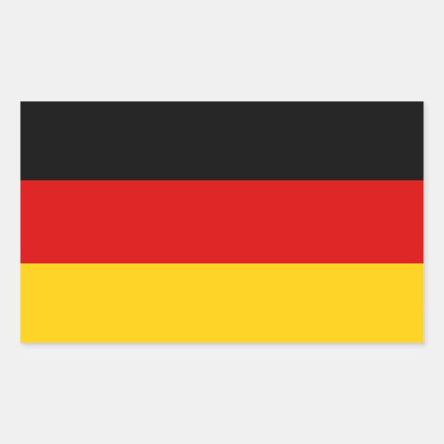 German Flag Rectangular Sticker (Front)