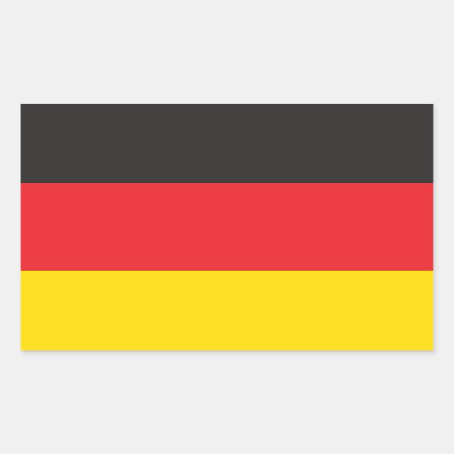GERMAN FLAG RECTANGULAR STICKER (Front)