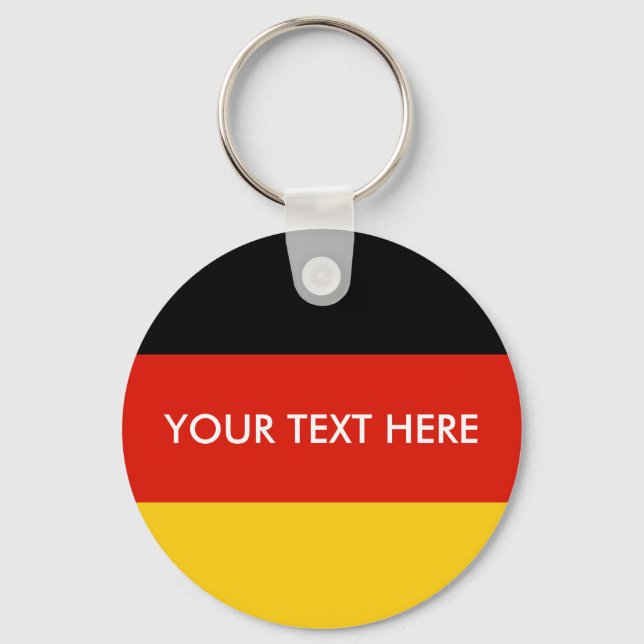 German flag round button keychain for Germany (Front)