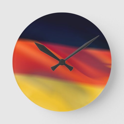 German Flag Round Clock