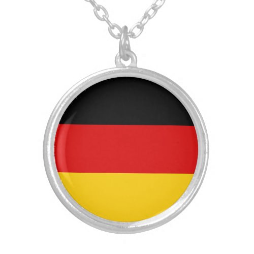 German Flag Silver Plated Necklace
