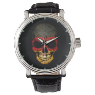 German Flag Skull on Black Watch