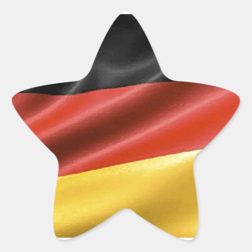 German Flag Star Sticker