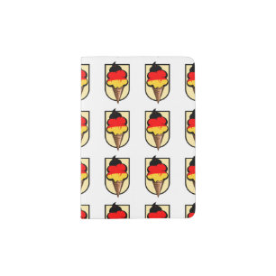 German flag summer ice cream Deutschland Passport Holder