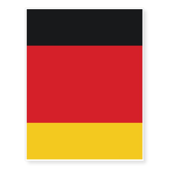 German Flag Temporary Tattoos (Front)