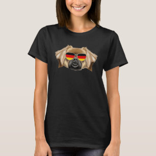 German Flag Tibetan Spaniel Dog Germany Pocket T-Shirt