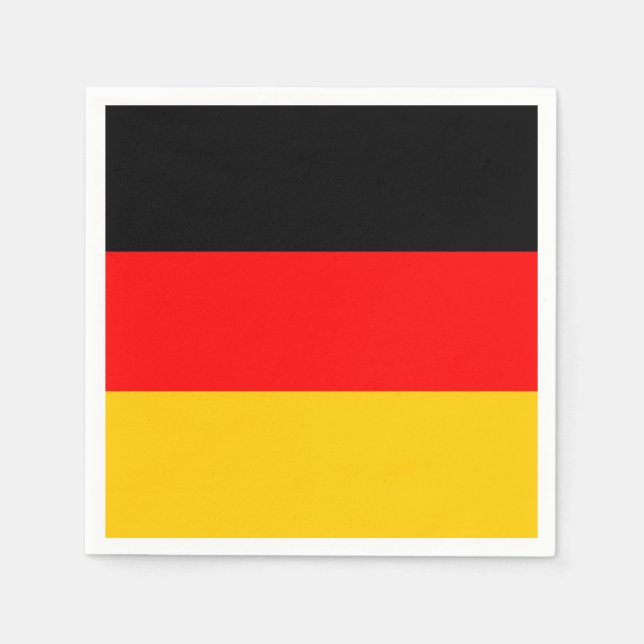 German Flag: Tricolor Oktoberfest Party Napkins (Front)