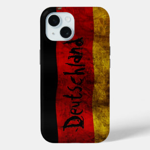 German Flag - Vintage iPhone 15 Case