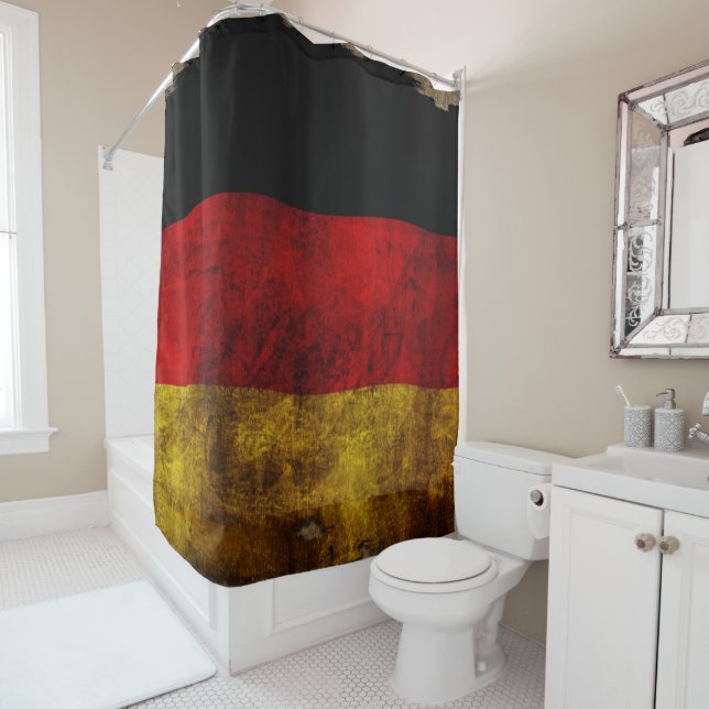 German Flag - Vintage Shower Curtain (In Situ)